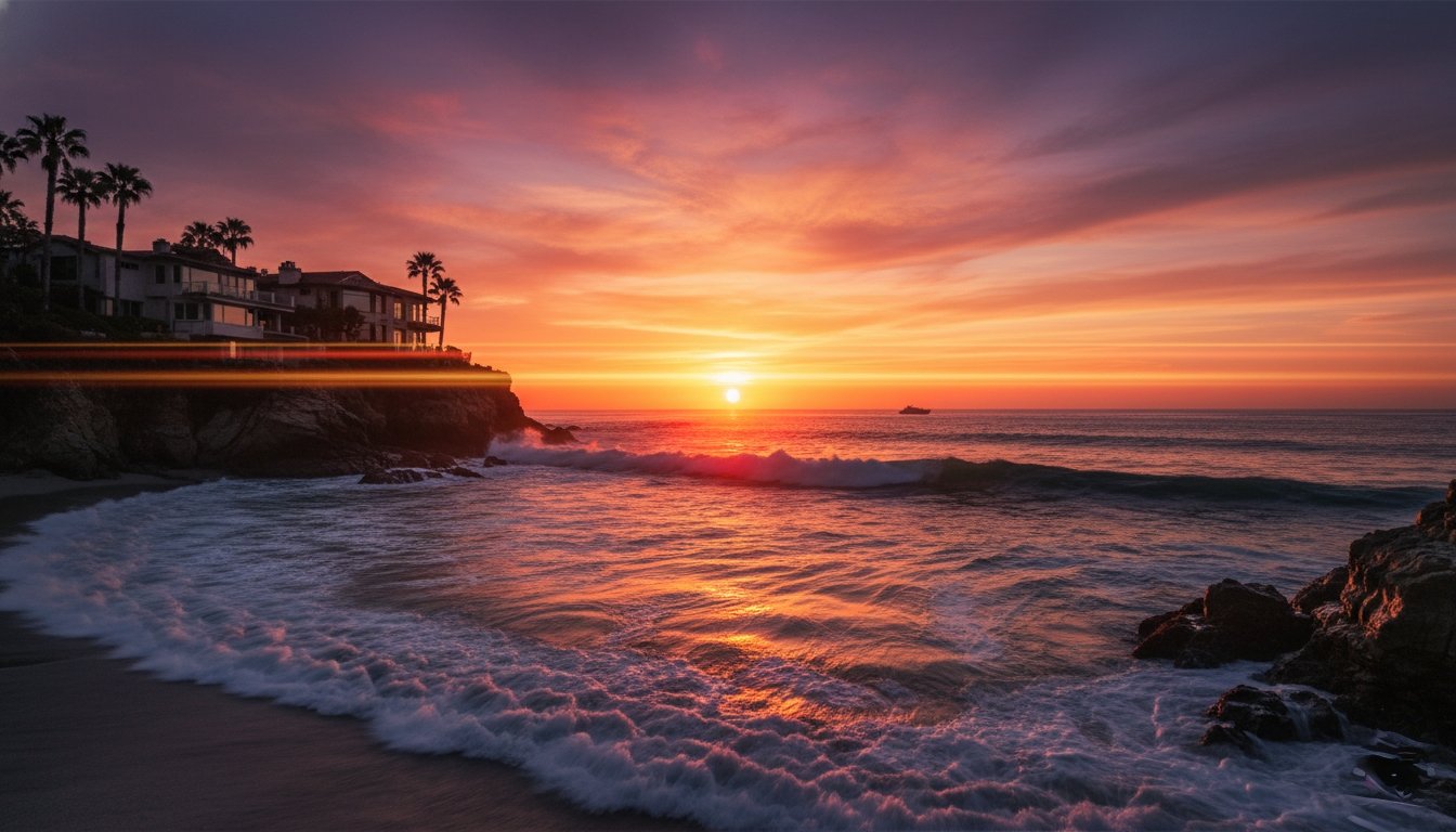 Laguna Beach ocean sunset